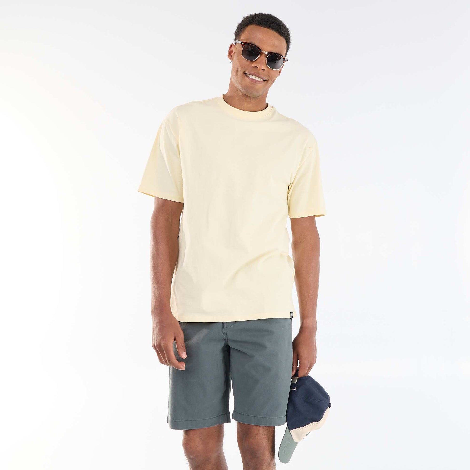 Plain chino shorts GREEN