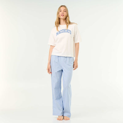 Cotton Pyjama Set - T-shirt & Pants BLUE