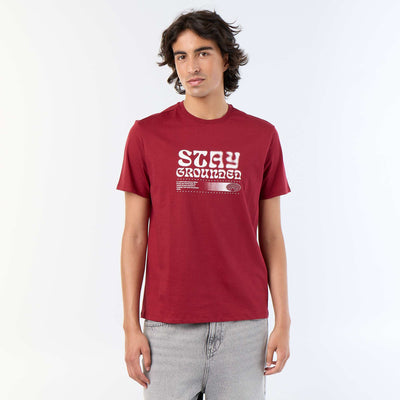 Printed Short-Sleeved T-Shirt RED