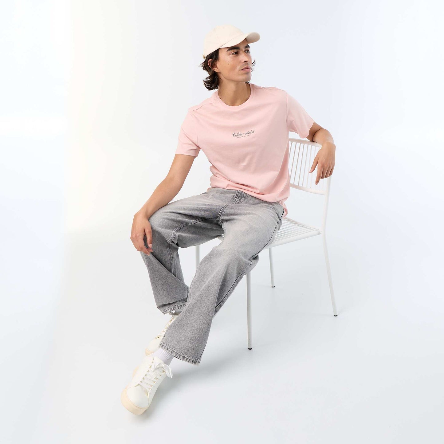 Printed Short-Sleeved T-Shirt PINK