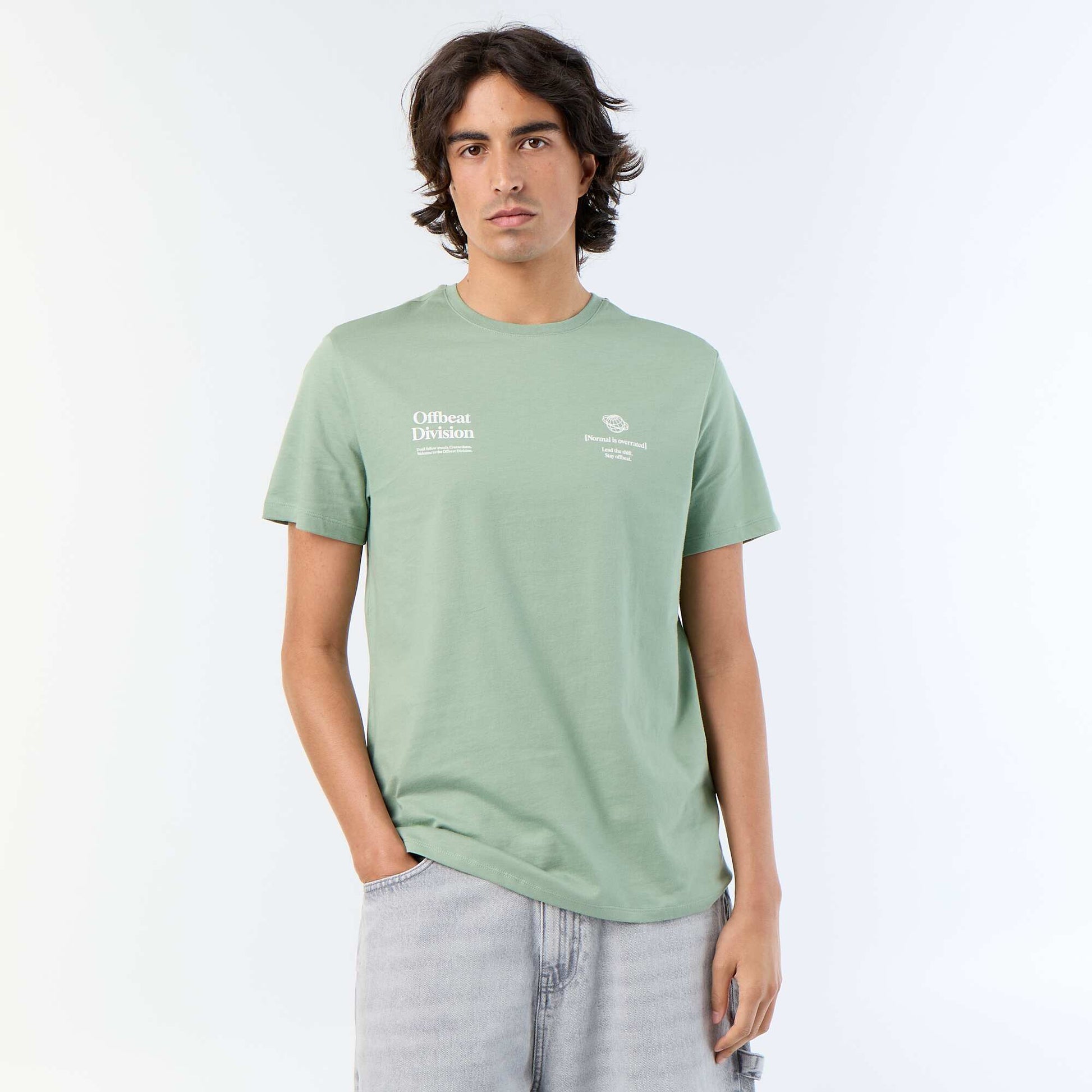 Printed Short-Sleeved T-Shirt GREEN