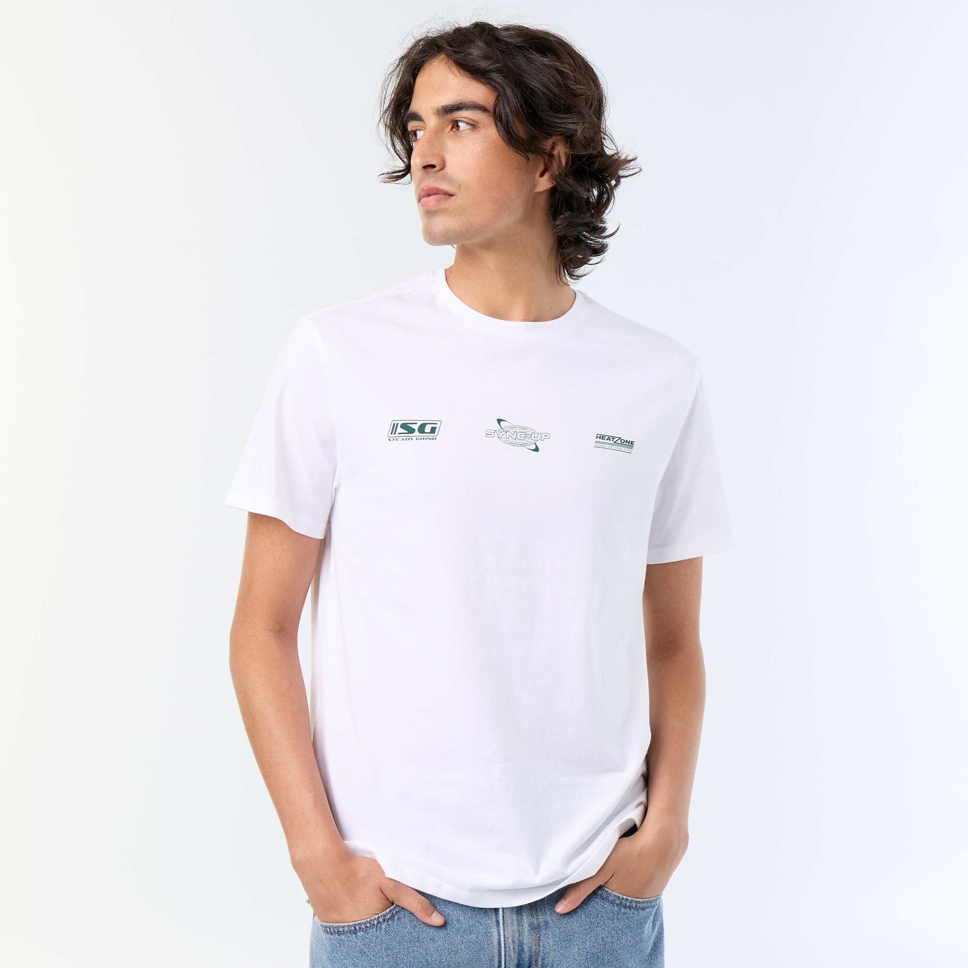 Printed Short-Sleeved T-Shirt WHITE