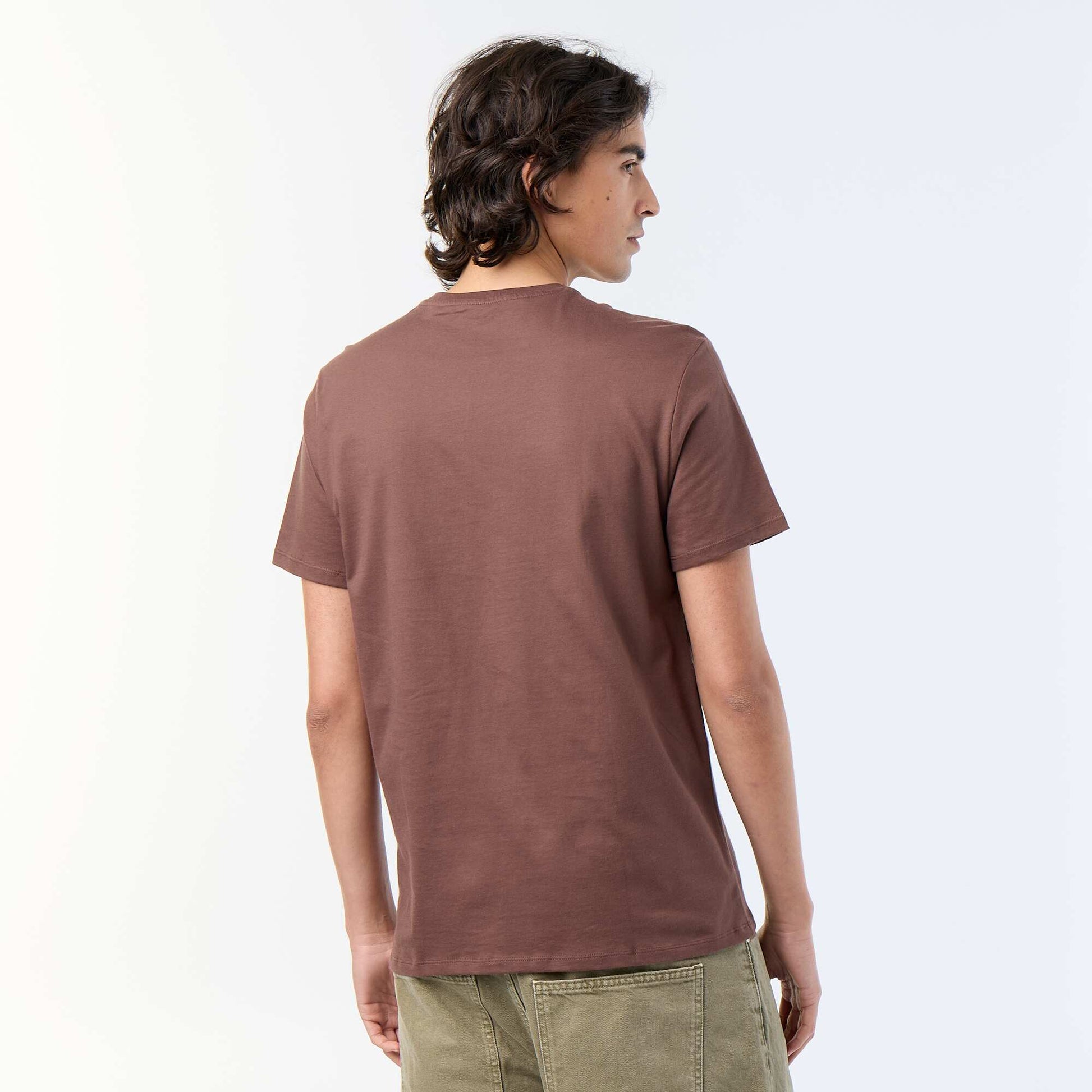 Printed Short-Sleeved T-Shirt BROWN