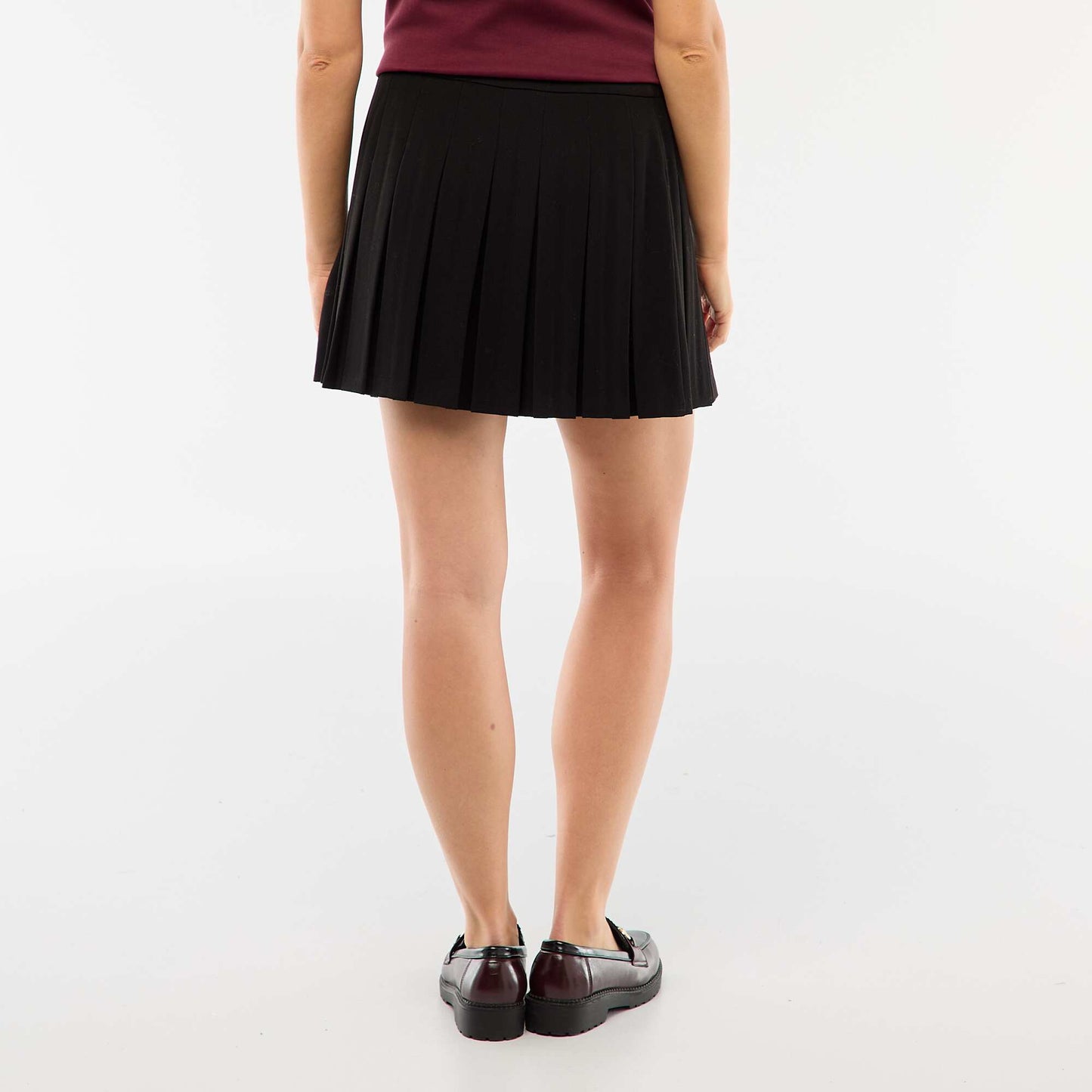 Pleated Mini Skirt BLACK