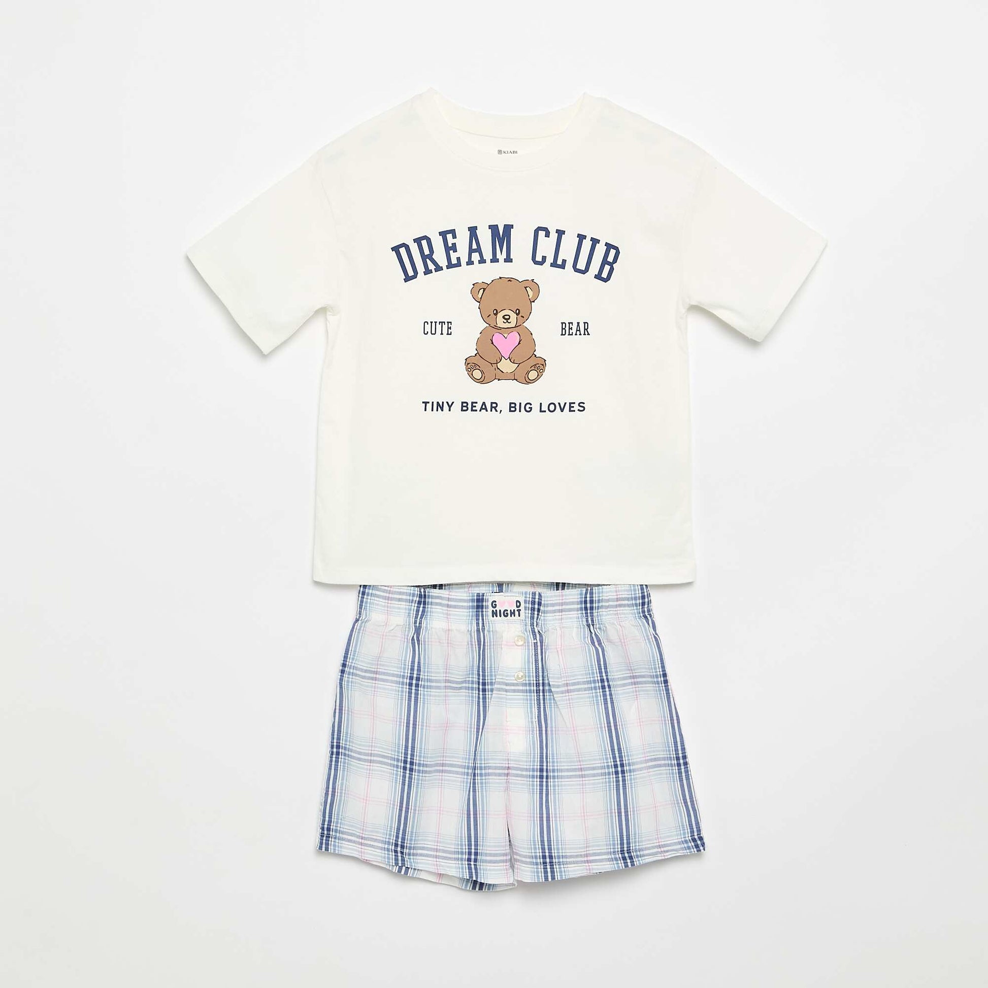 Short T-shirt and Shorts Pyjama Set - 2 Pieces GREY