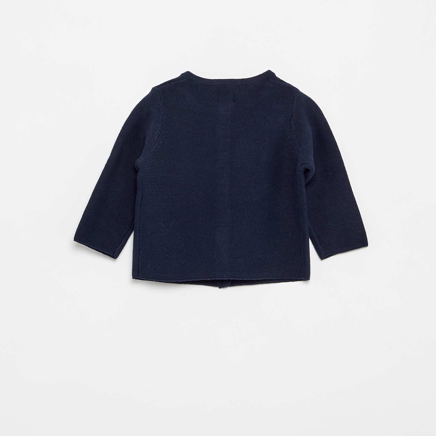 Plain Fine-Gauge Knit Cardigan BLUE