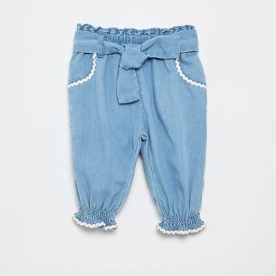 Lightweight denim pants BLUE