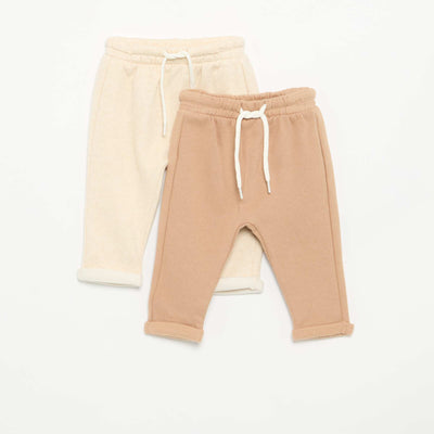 2-Pack Fleece Harem Pants BEIGE