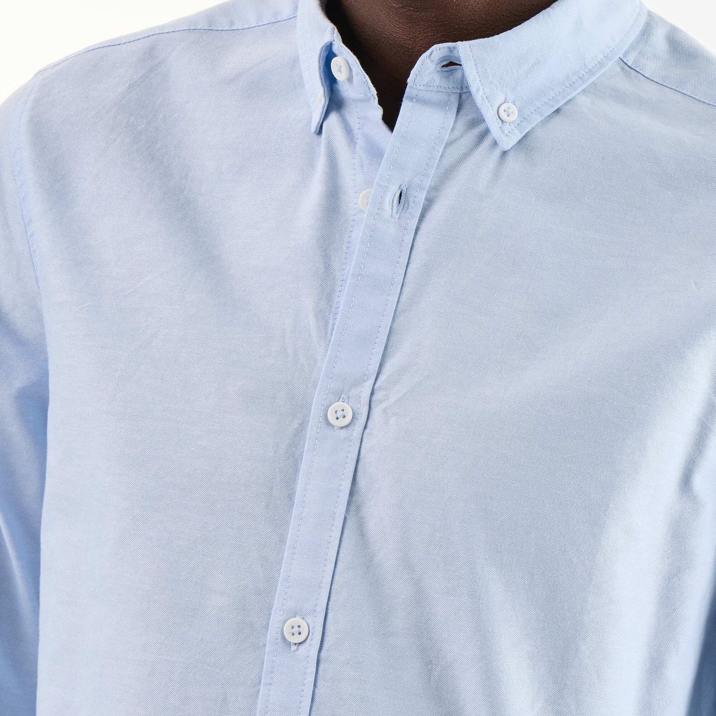 Oxford shirt with button-front opening BLUE