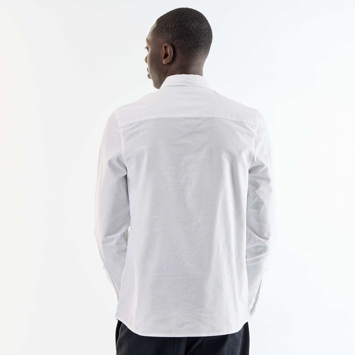 Oxford shirt with button-front opening WHITE