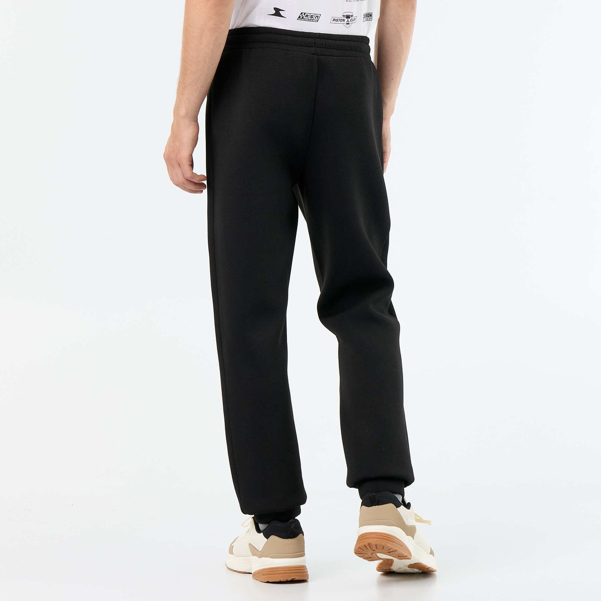 Fleece jogging bottoms with zipped pockets BLACK