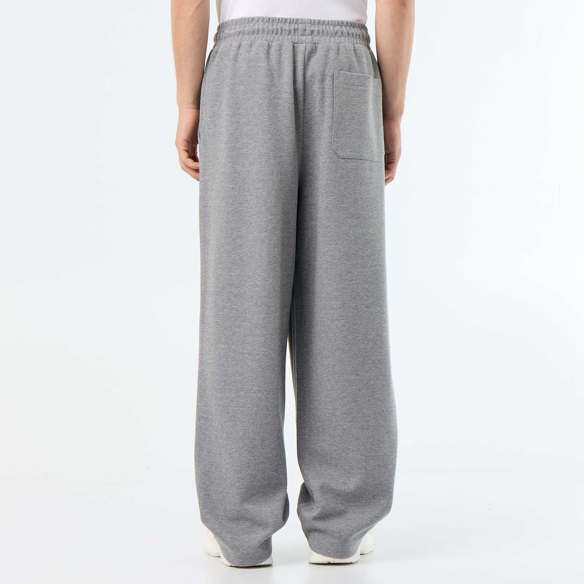 Wide-Leg Lightweight Fleece Joggers GREY