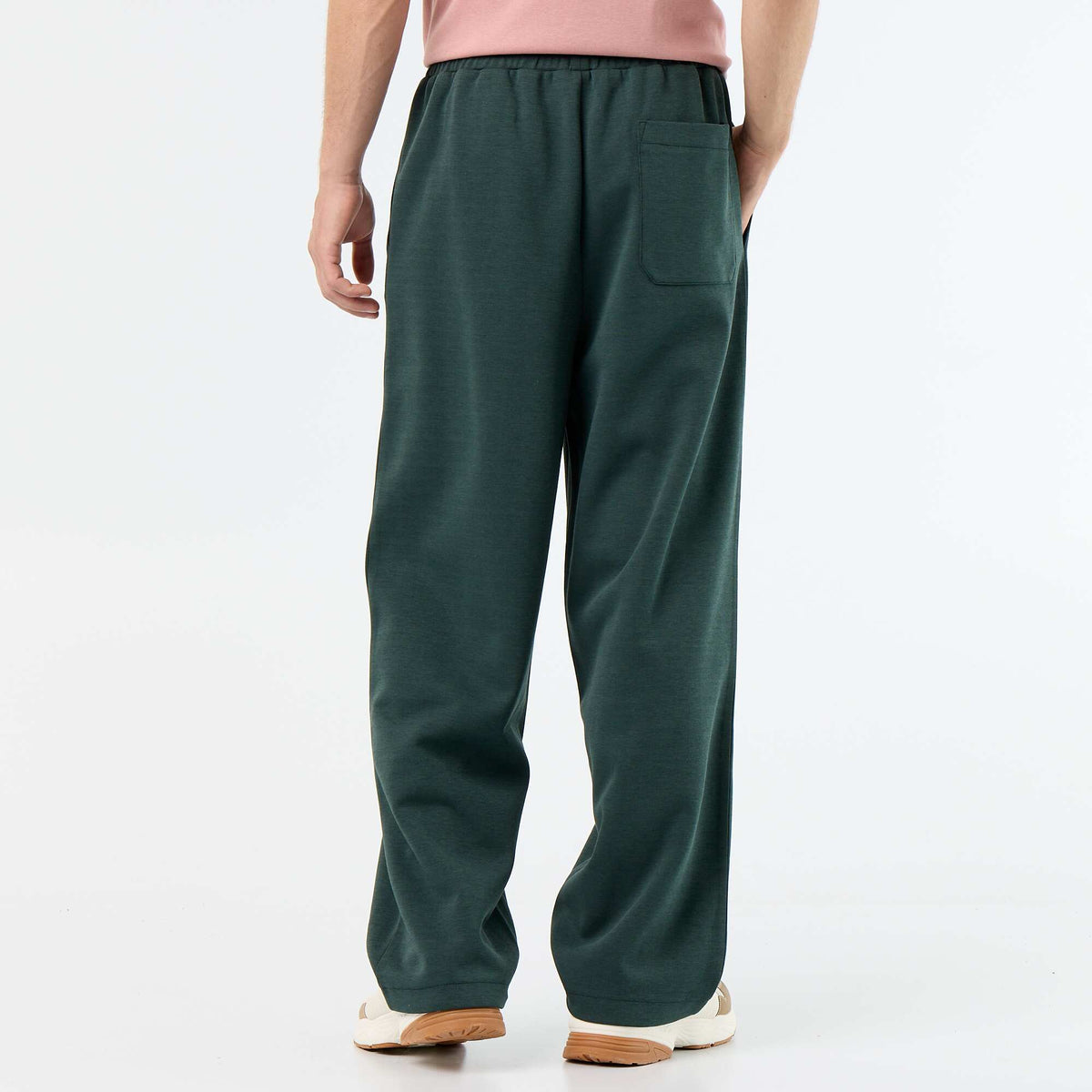Wide-Leg Lightweight Fleece Joggers GREEN