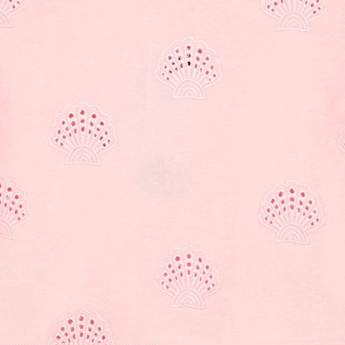 Cropped T-shirt with Broderie Anglaise PINK