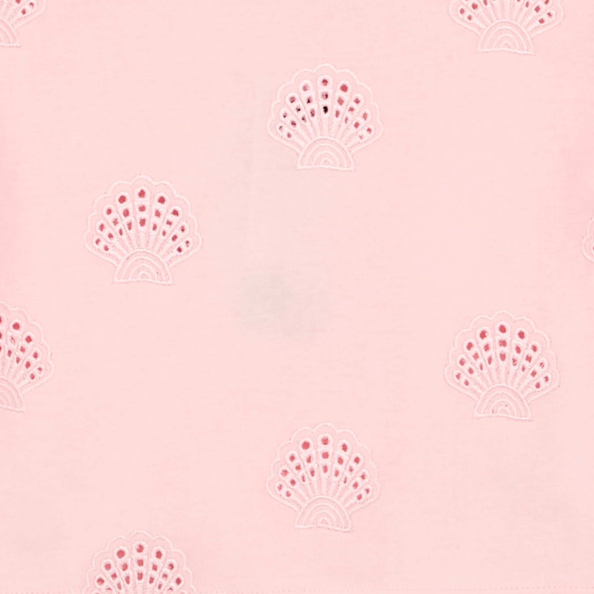 Cropped T-shirt with Broderie Anglaise PINK
