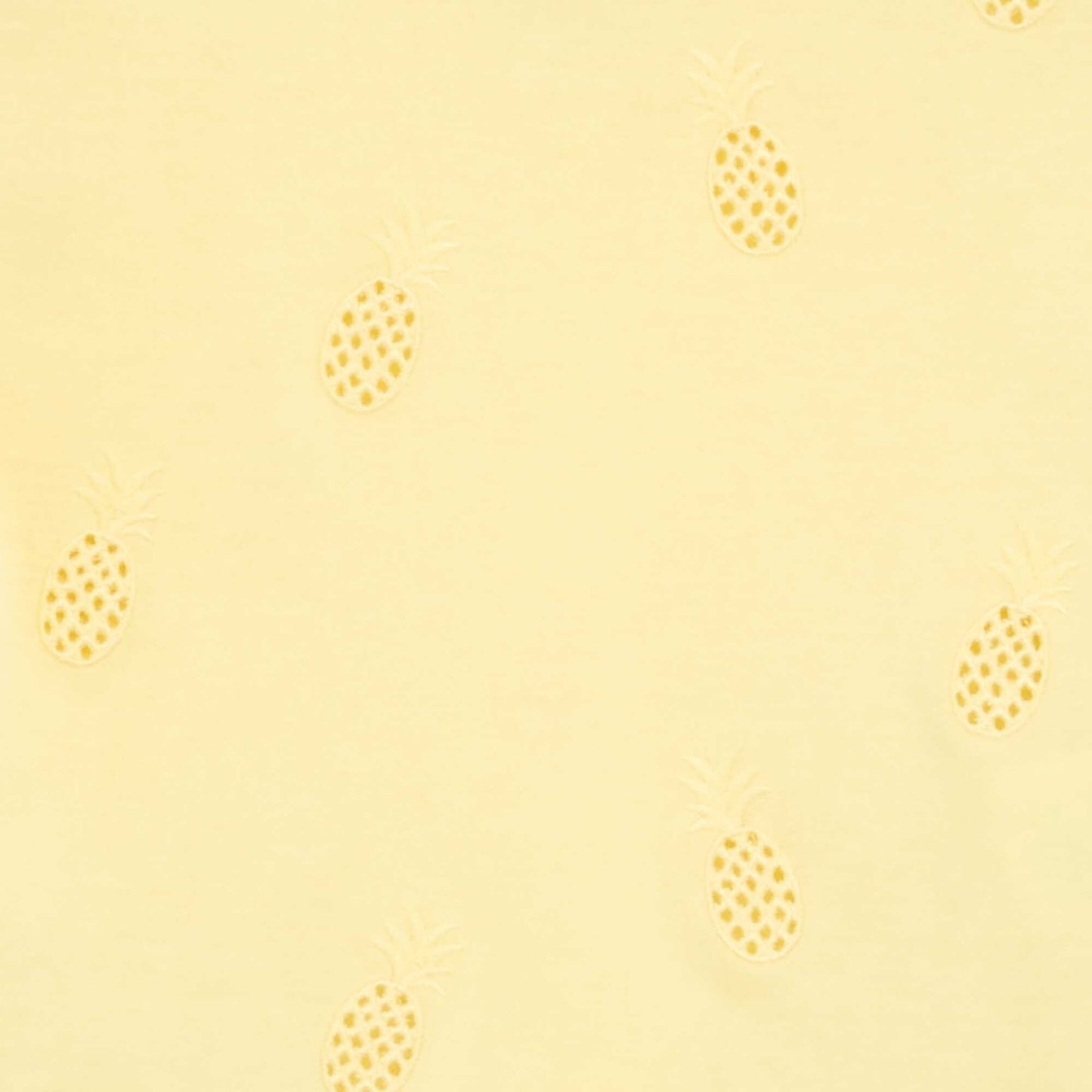 Cropped T-shirt with Eyelet Embroidery YELLOW