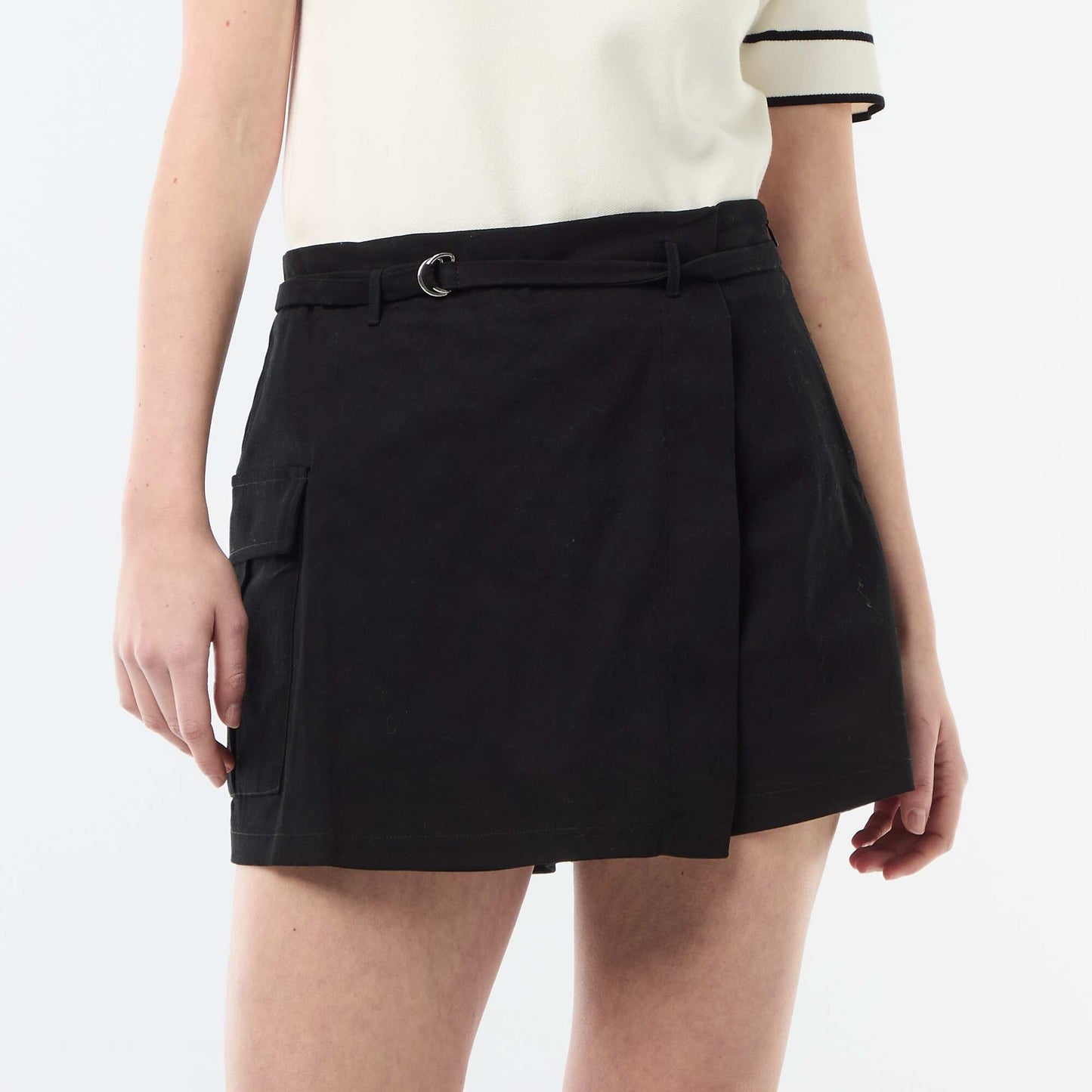 Belted Mini Skort BLACK