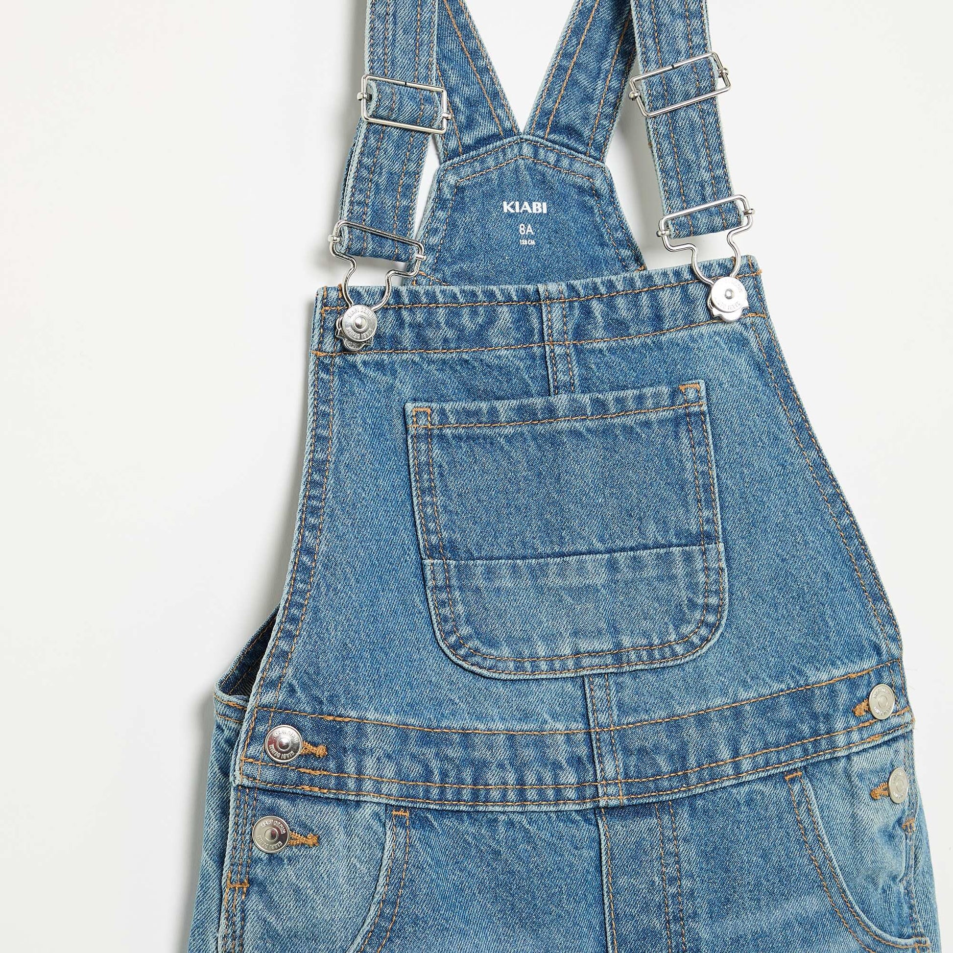 Denim Short Overalls BLUE