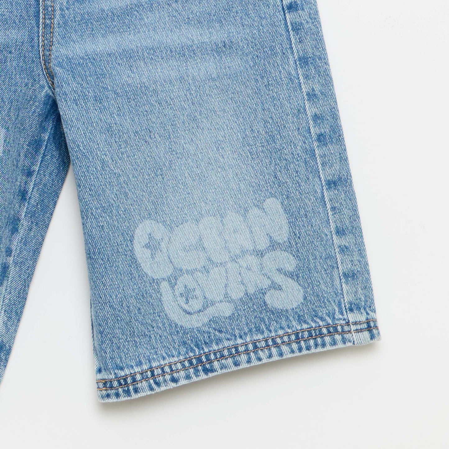 Denim Bermuda Shorts with Drawstrings BLUE