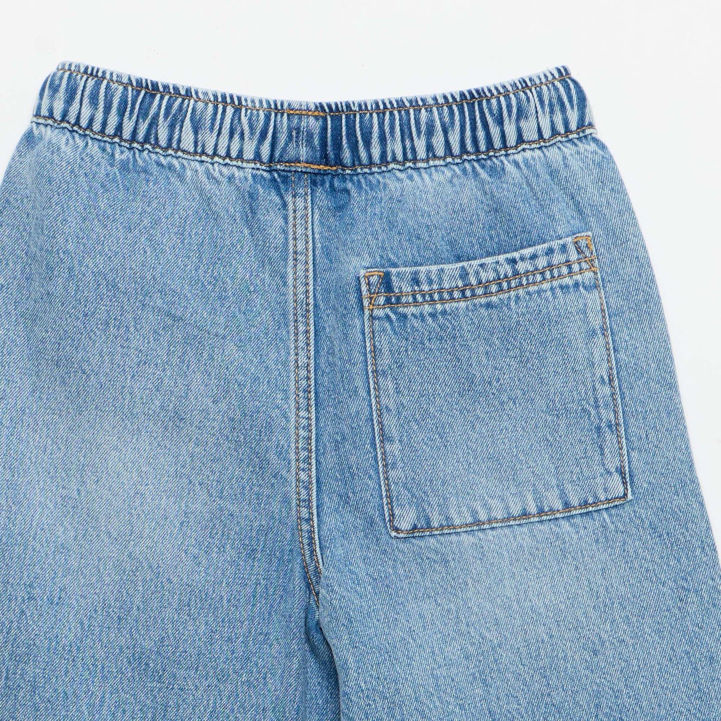 Denim Bermuda Shorts with Drawstrings BLUE