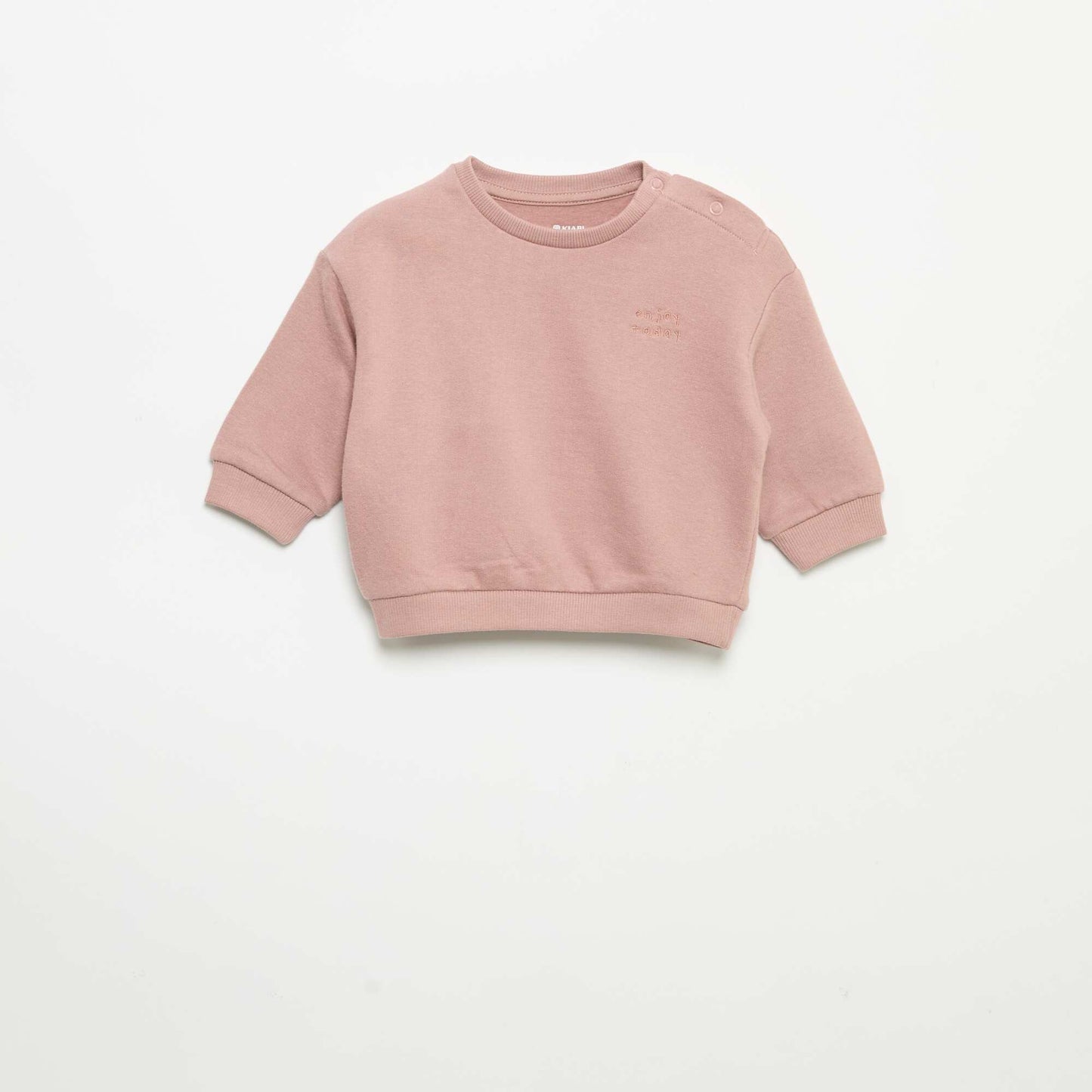 Long-sleeved fleece sweatshirt PINK
