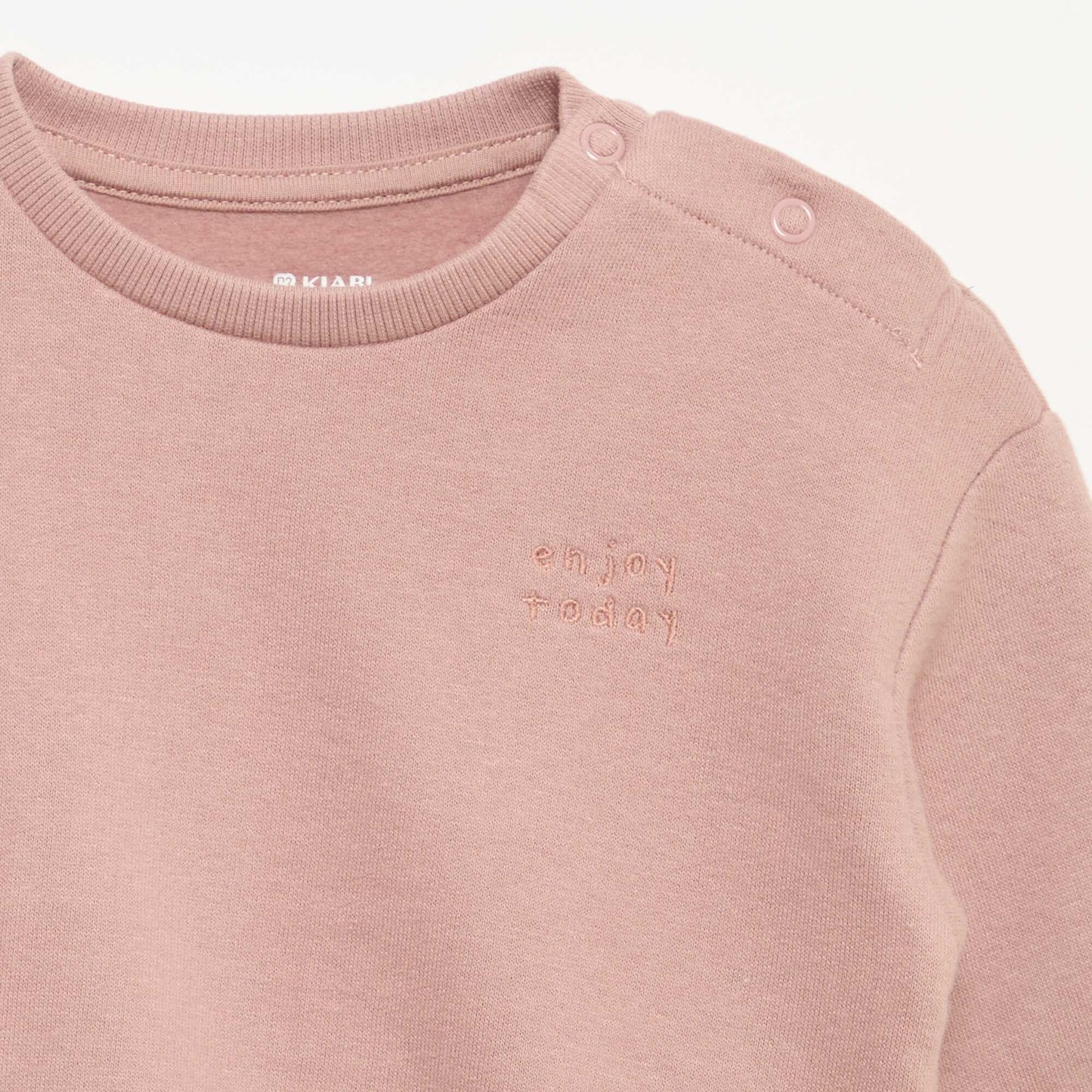 Long-sleeved fleece sweatshirt PINK
