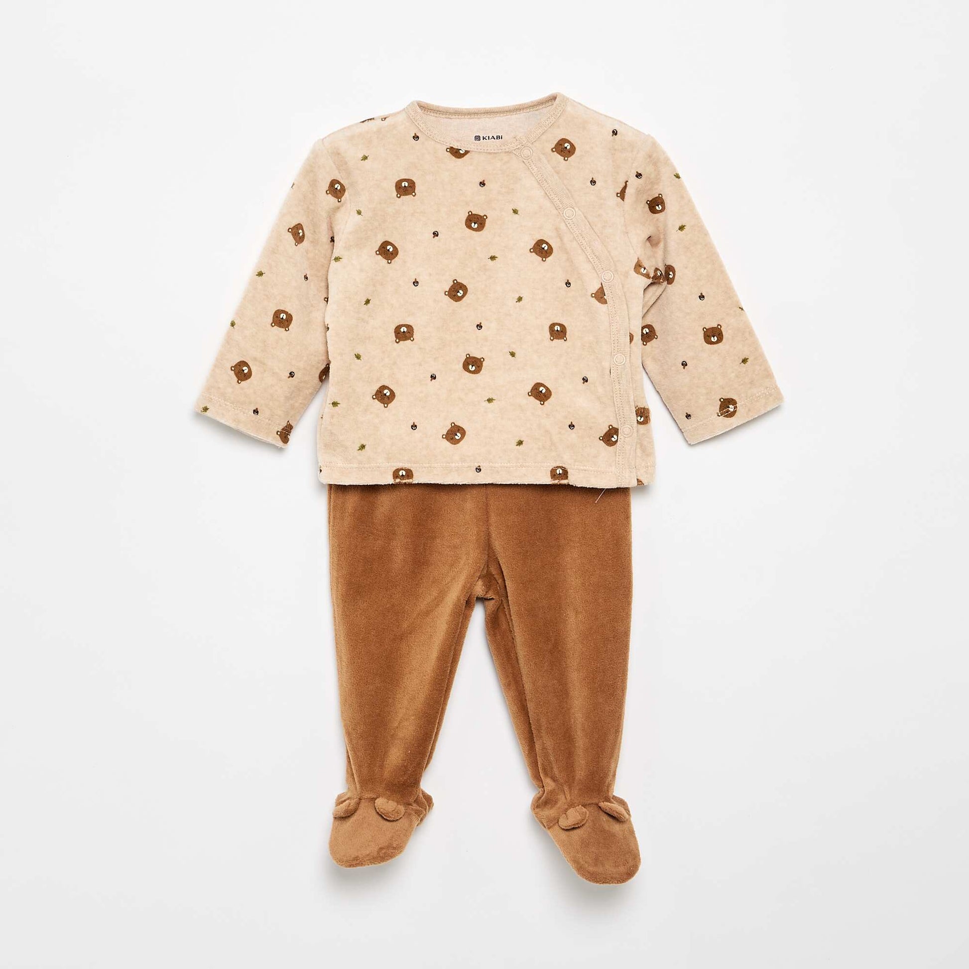 2-piece Velour Pyjamas BROWN