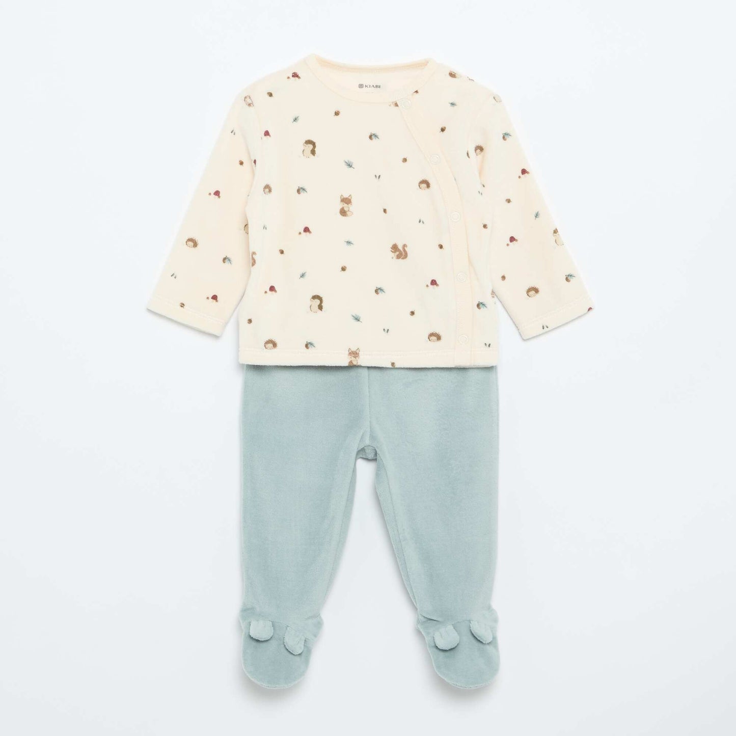2-piece Velour Pyjamas BLUE