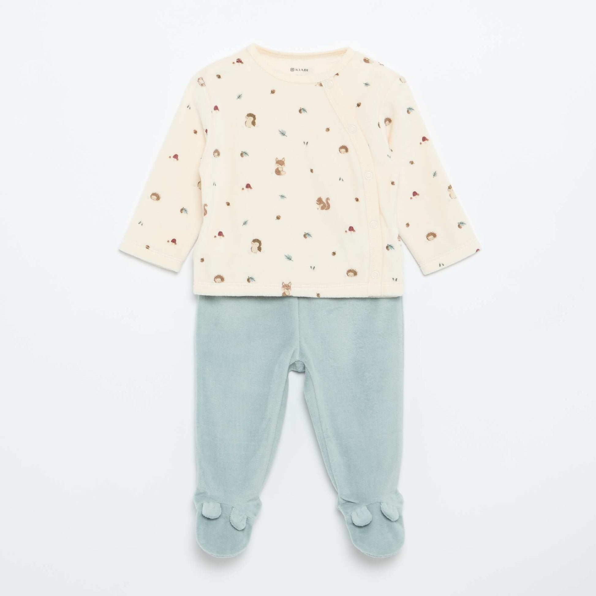 2-piece Velour Pyjamas BLUE