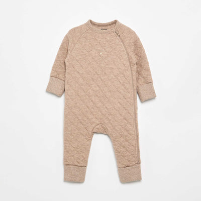 Fleece-lined Baby Sleepsuit BROWN