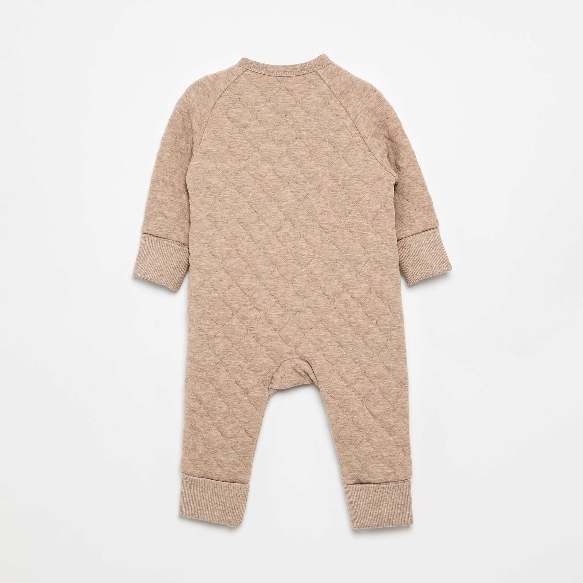 Fleece-lined Baby Sleepsuit BROWN