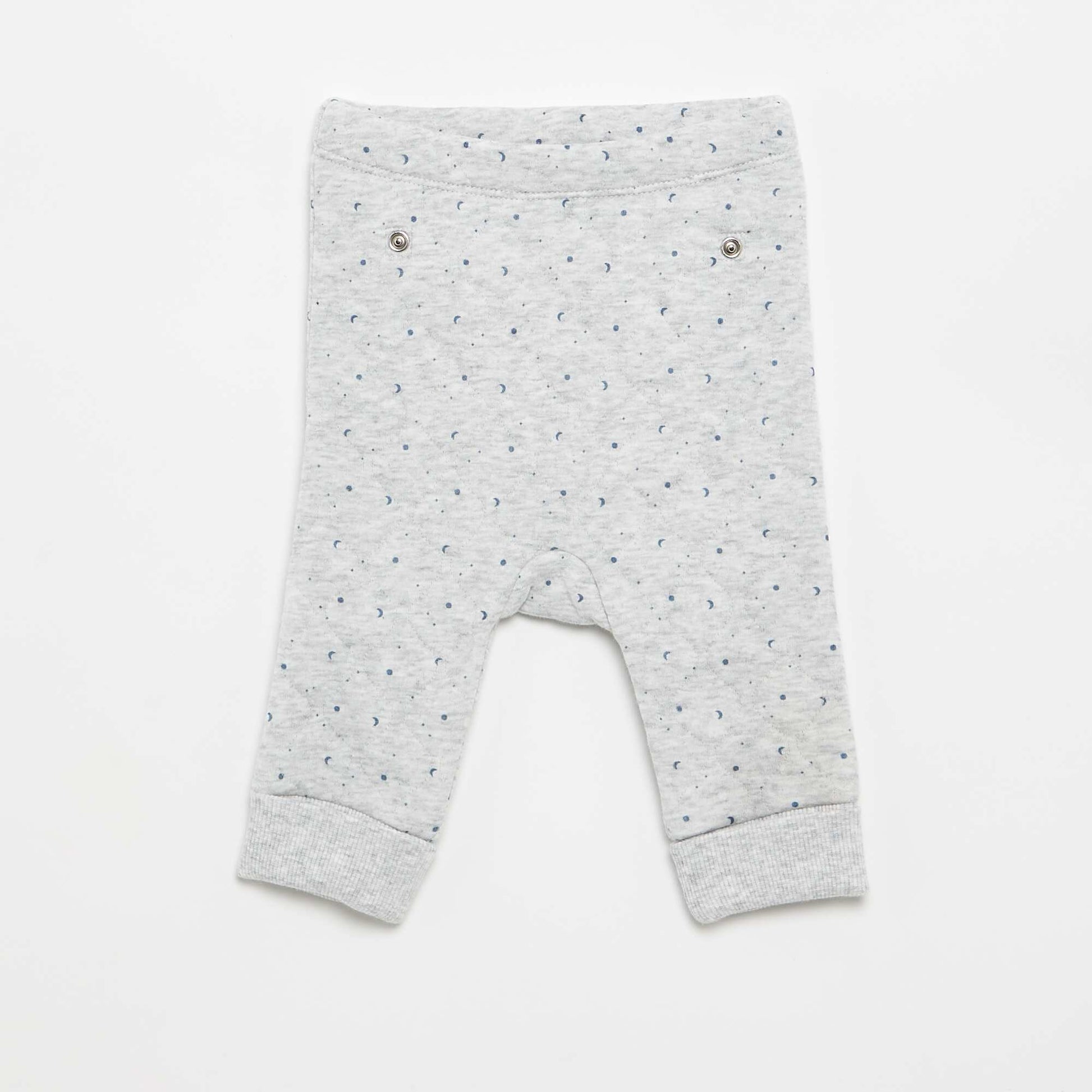 Adjustable Quilted 2-Piece Pyjamas GREY