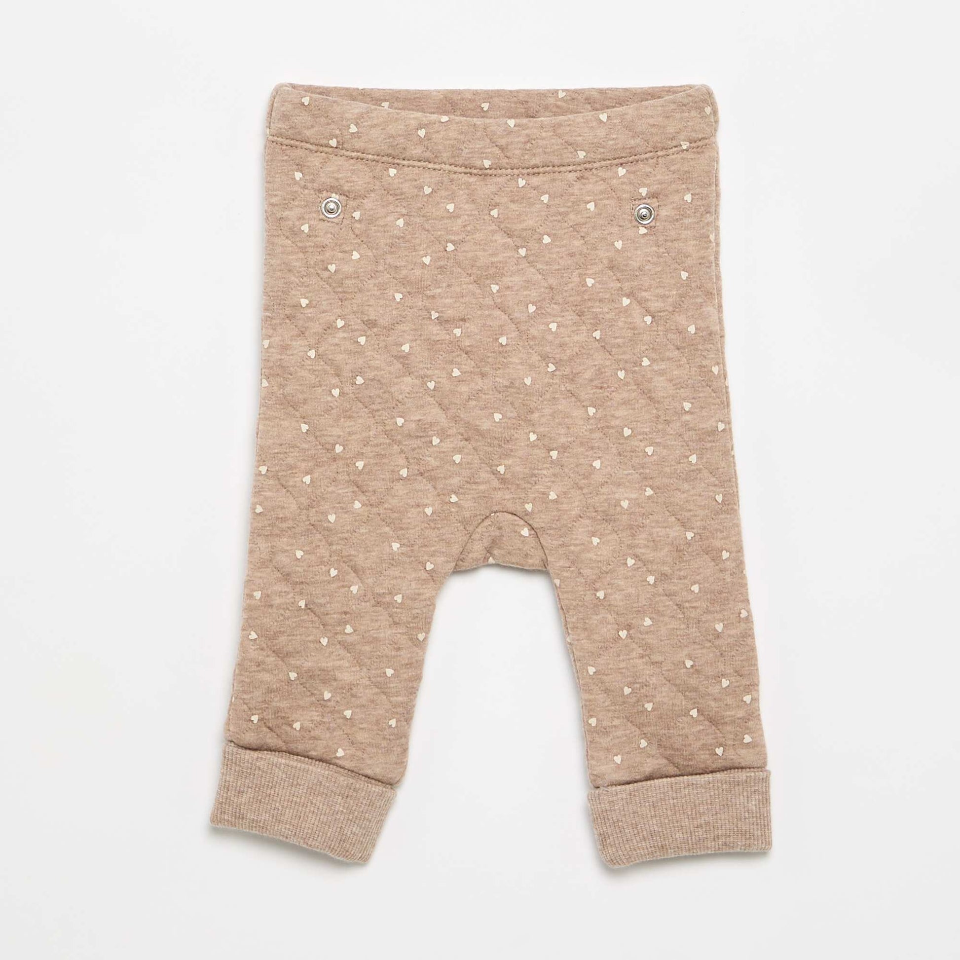 Adjustable Quilted 2-Piece Pyjamas BROWN