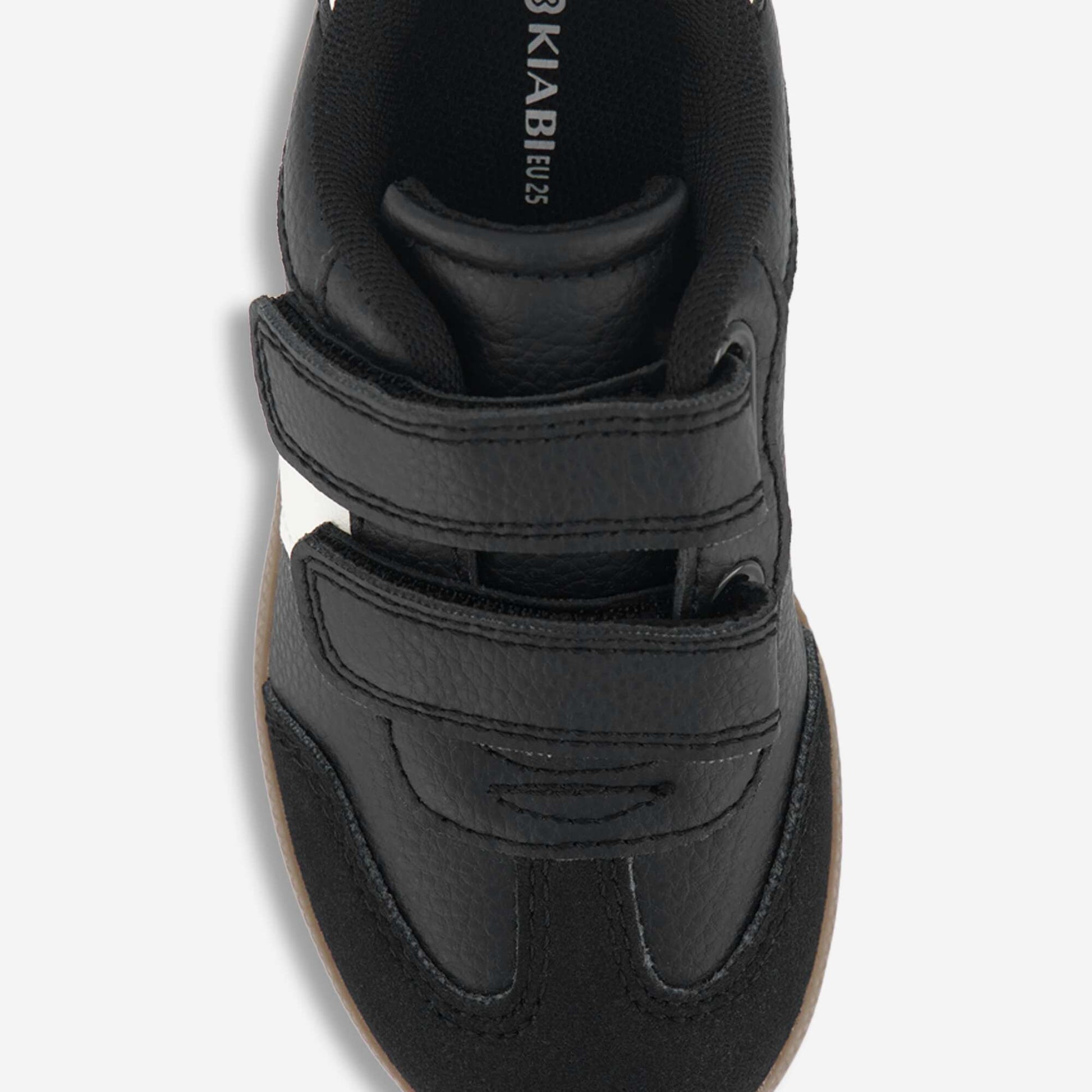 Low-top sneakers with contrasting panels BLACK