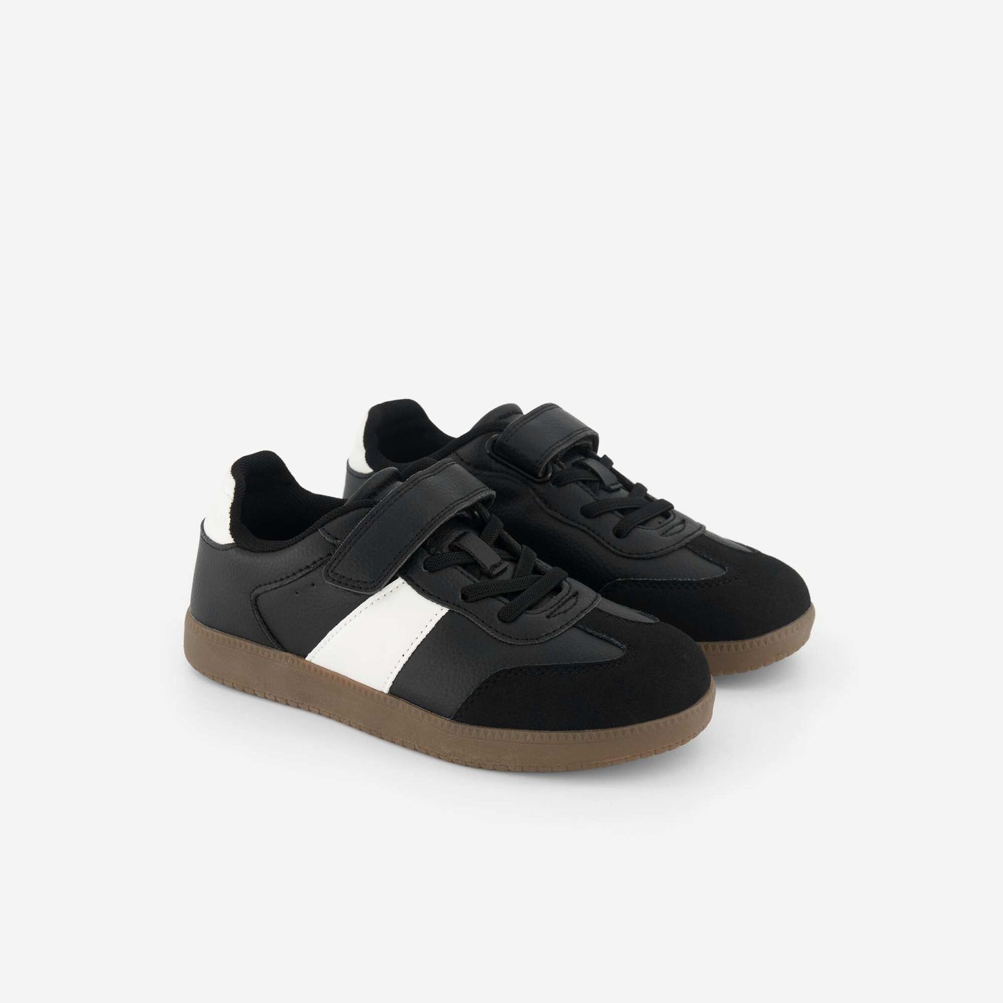 Two-tone low-top sneakers BLACK