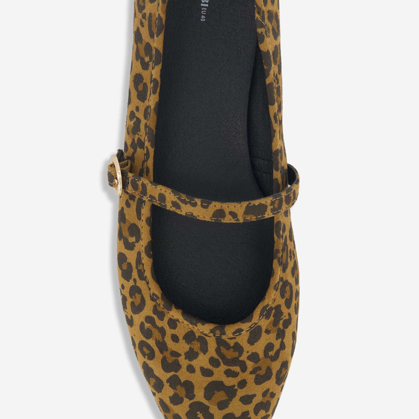 Ballet flats with strap BROWN