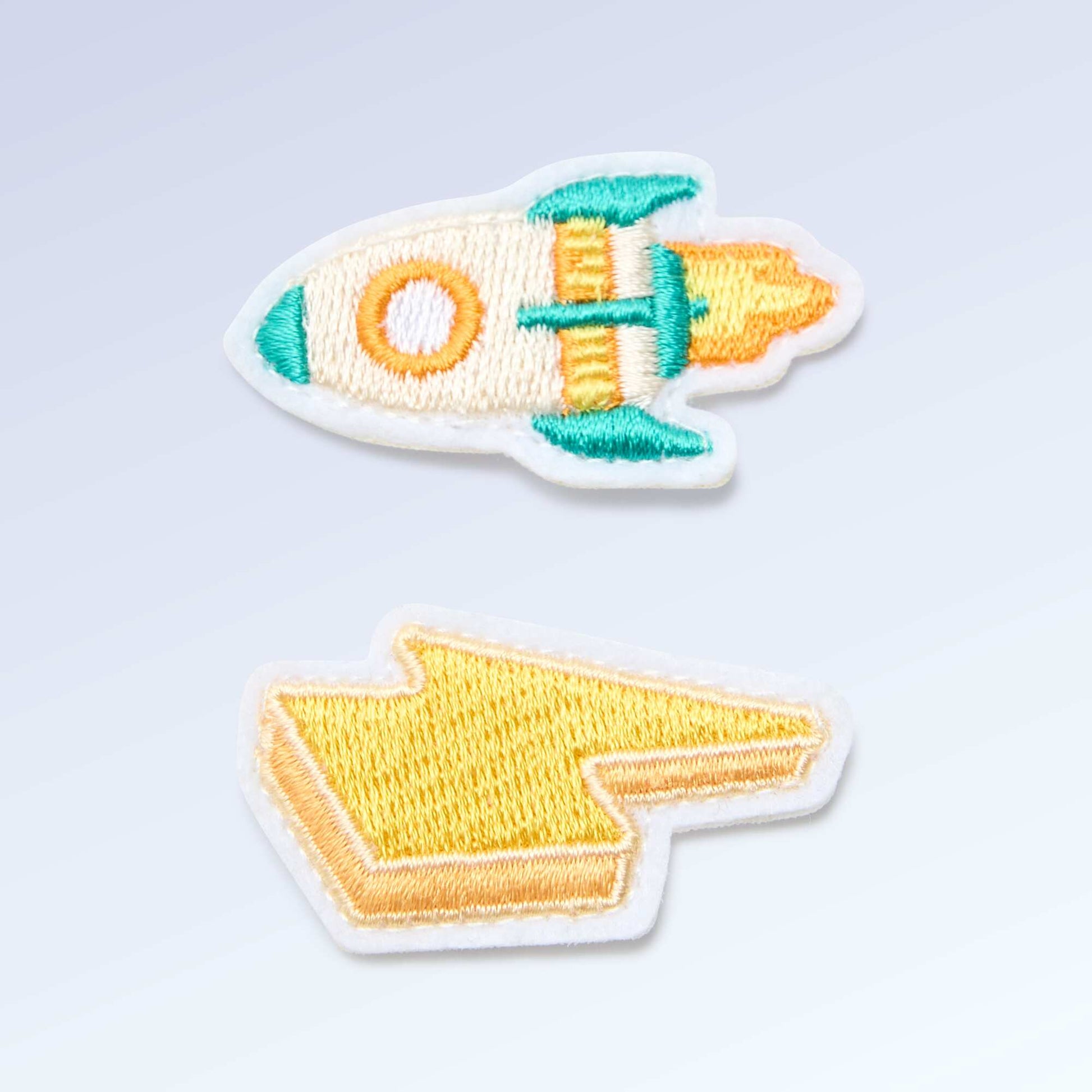 Set of 2 slip-on patches to personalize your \'Kitchoun\' sneakers BLUE