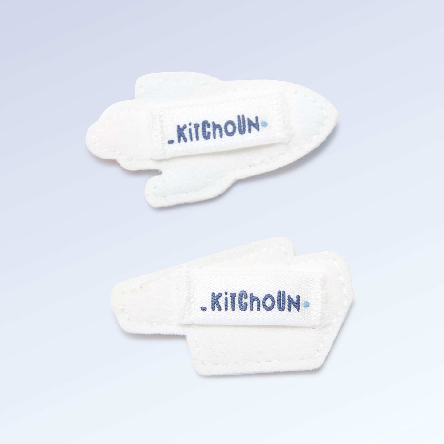 Set of 2 slip-on patches to personalize your \'Kitchoun\' sneakers BLUE