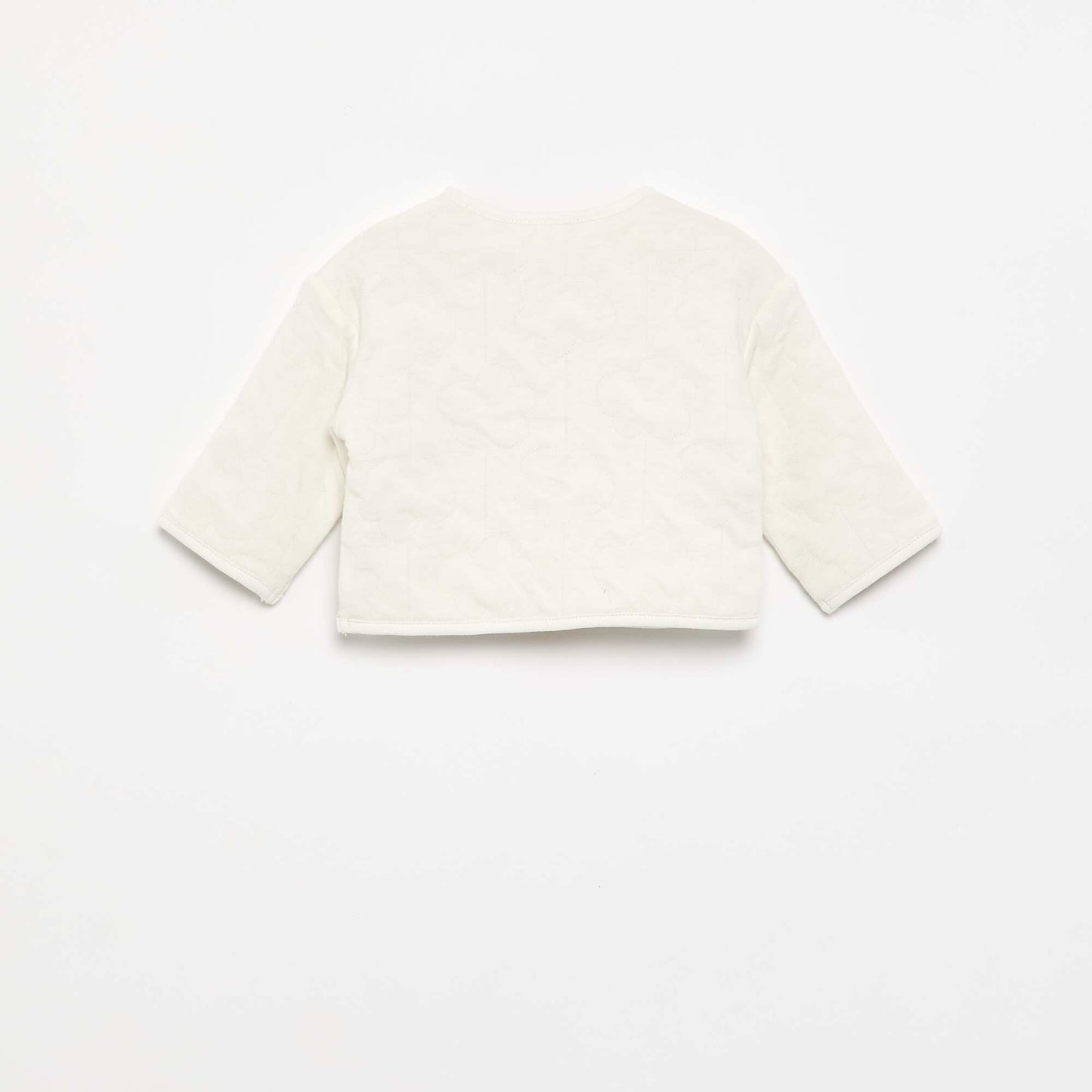 Reversible quilted snap-fastened jacket WHITE
