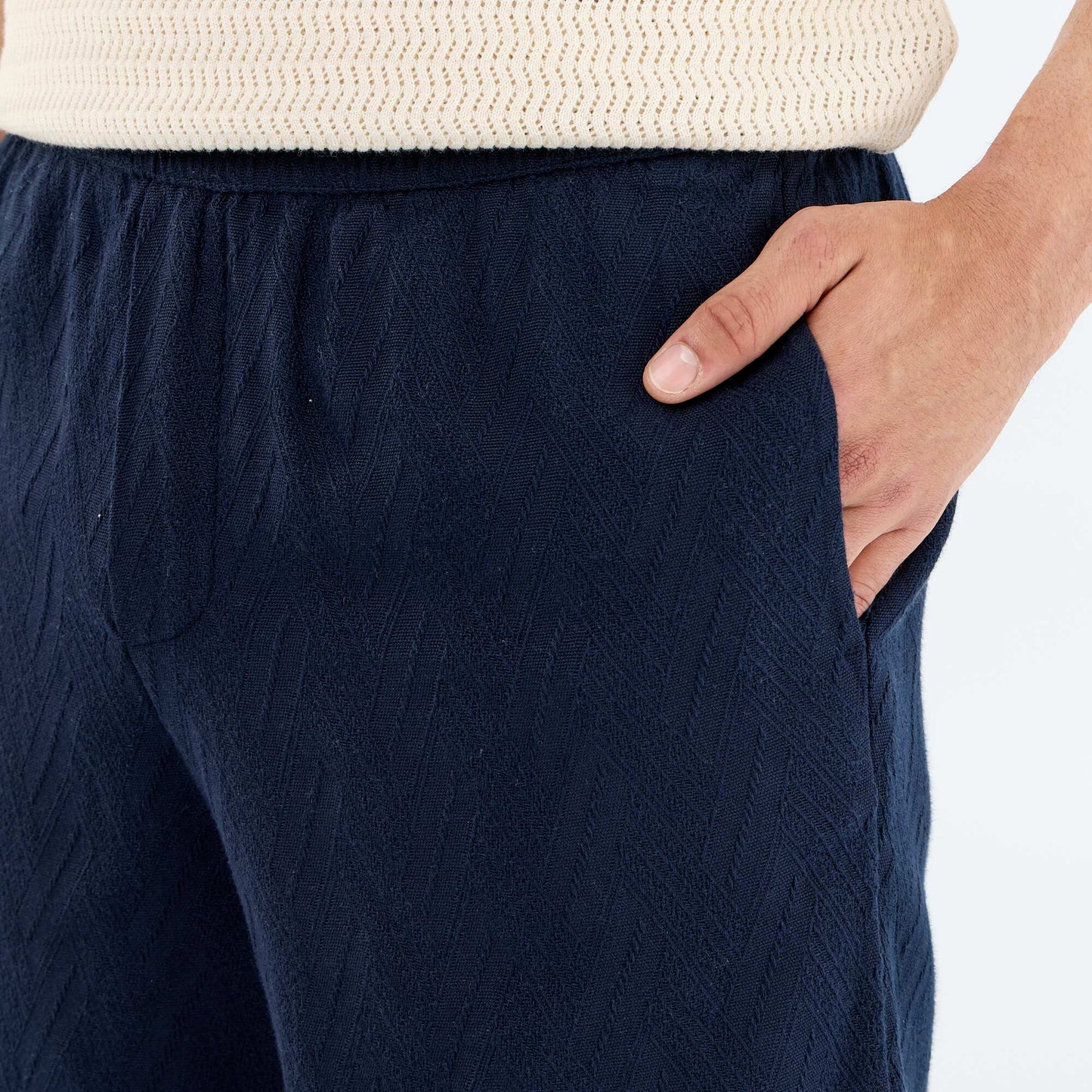 Lightweight Fleece Bermuda Shorts BLUE