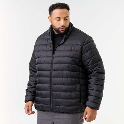 Lightweight Long-Sleeved Puffer Jacket BLACK