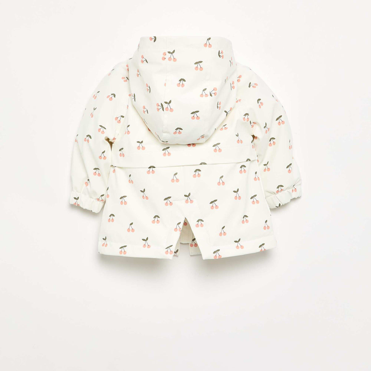 Hooded water-repellent parka WHITE