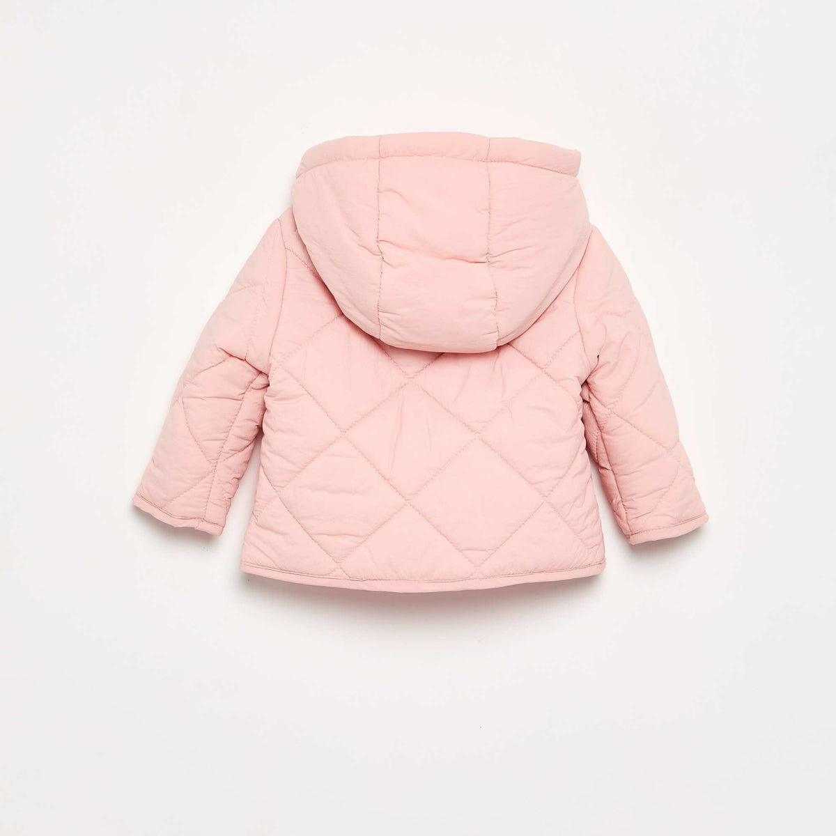 Hooded quilted jacket PINK