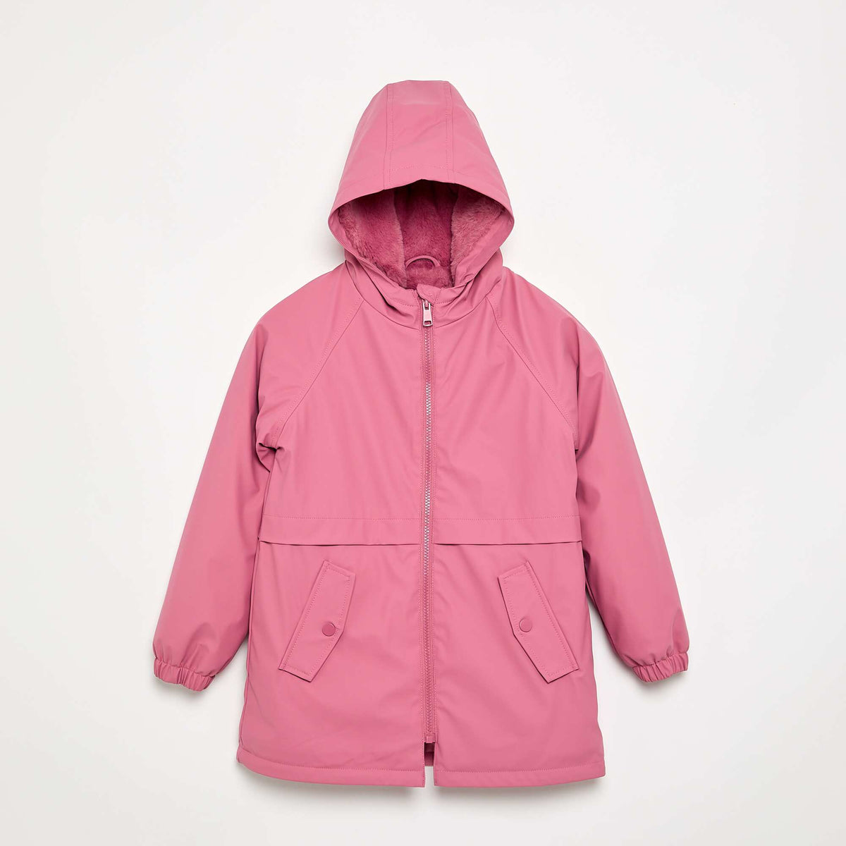 Faux Fur Lined Parka PINK