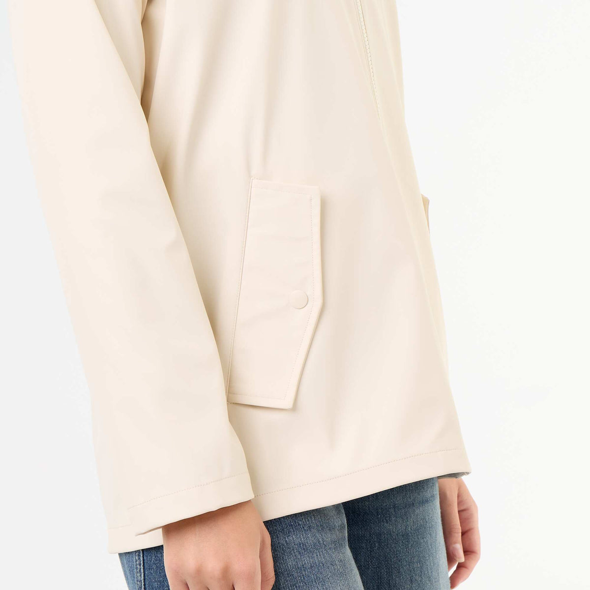 Water-repellent hooded parka BEIGE