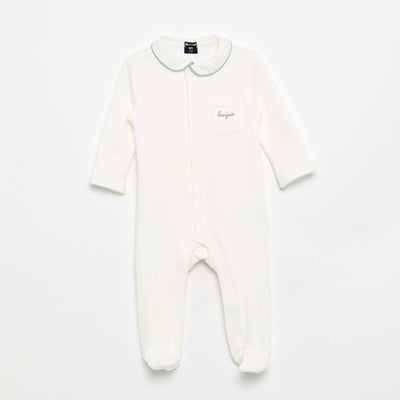 Sleepsuit with Collar WHITE