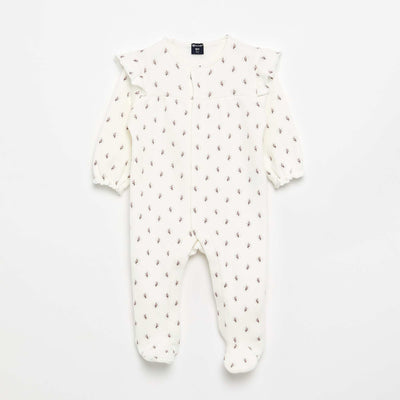 Warm Footed Sleepsuit WHITE
