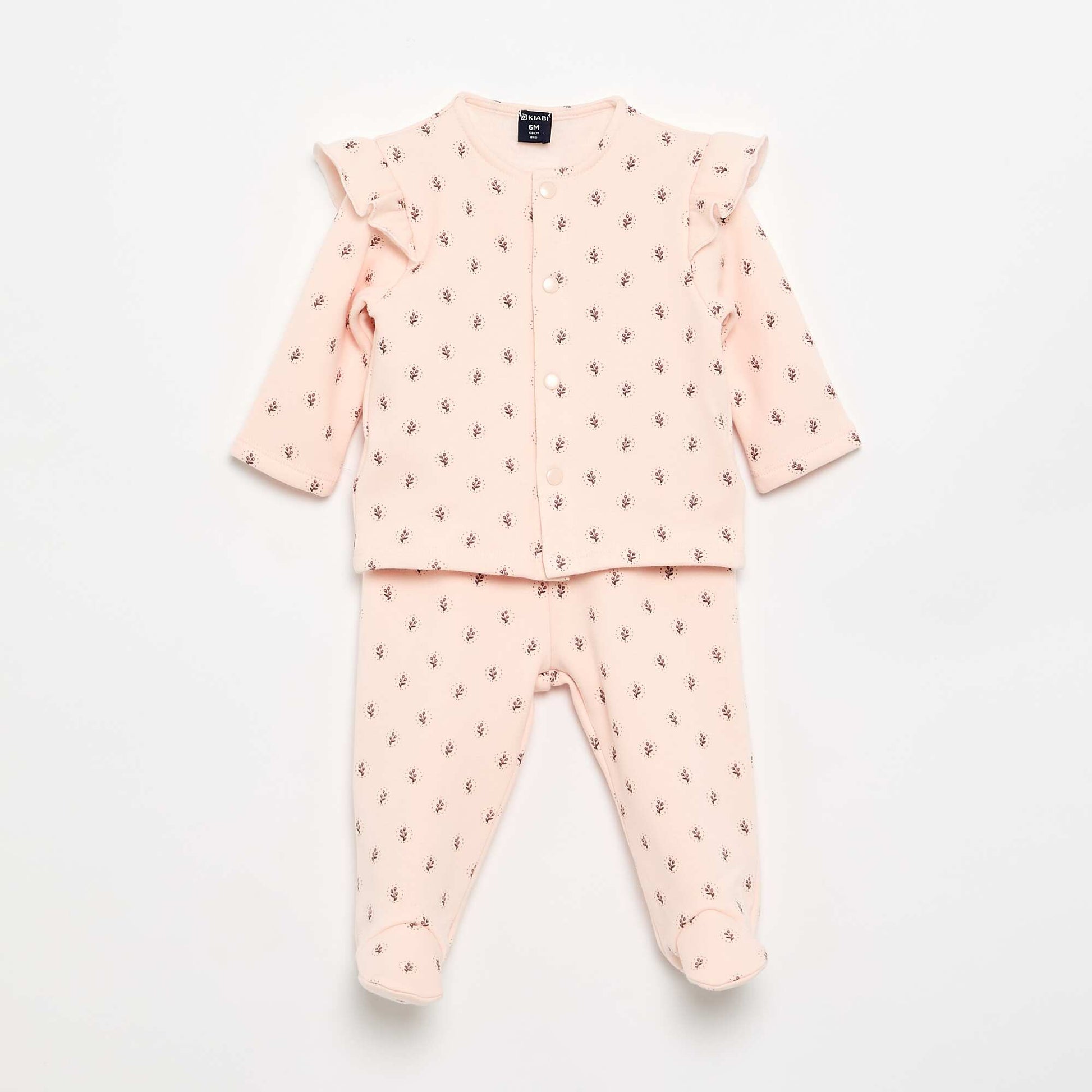 2-Piece Footed Pajama Set PINK