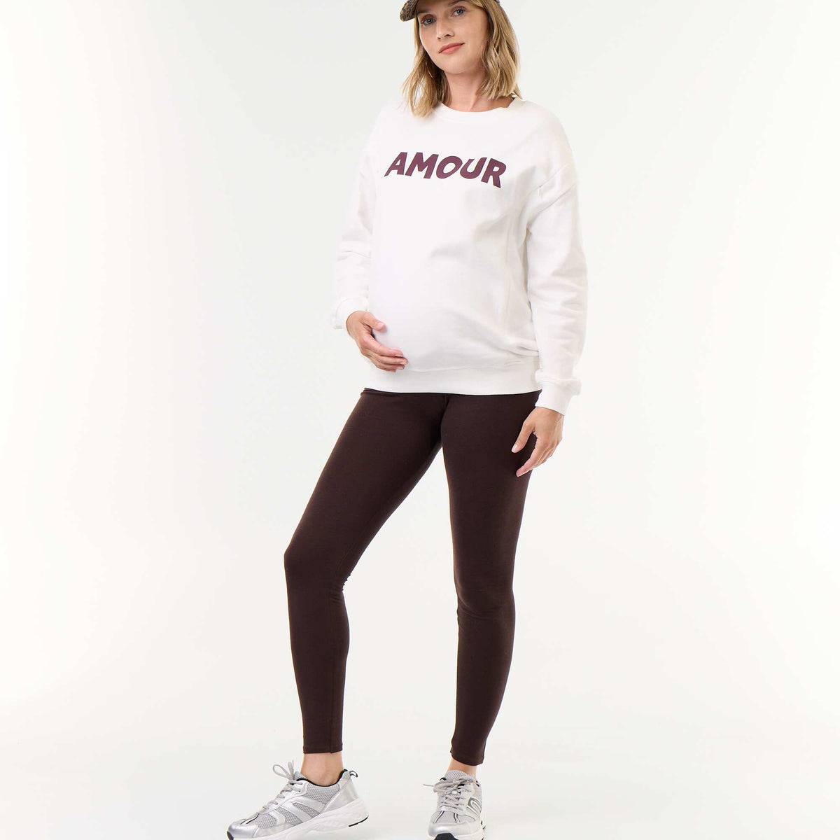 Printed Nursing Sweatshirt WHITE