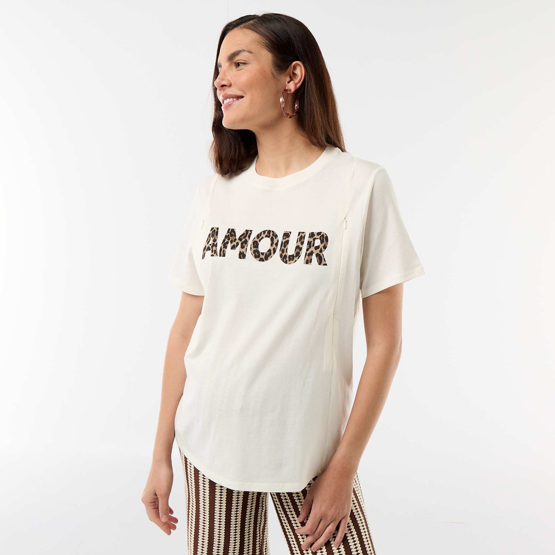 Printed Nursing T-shirt WHITE